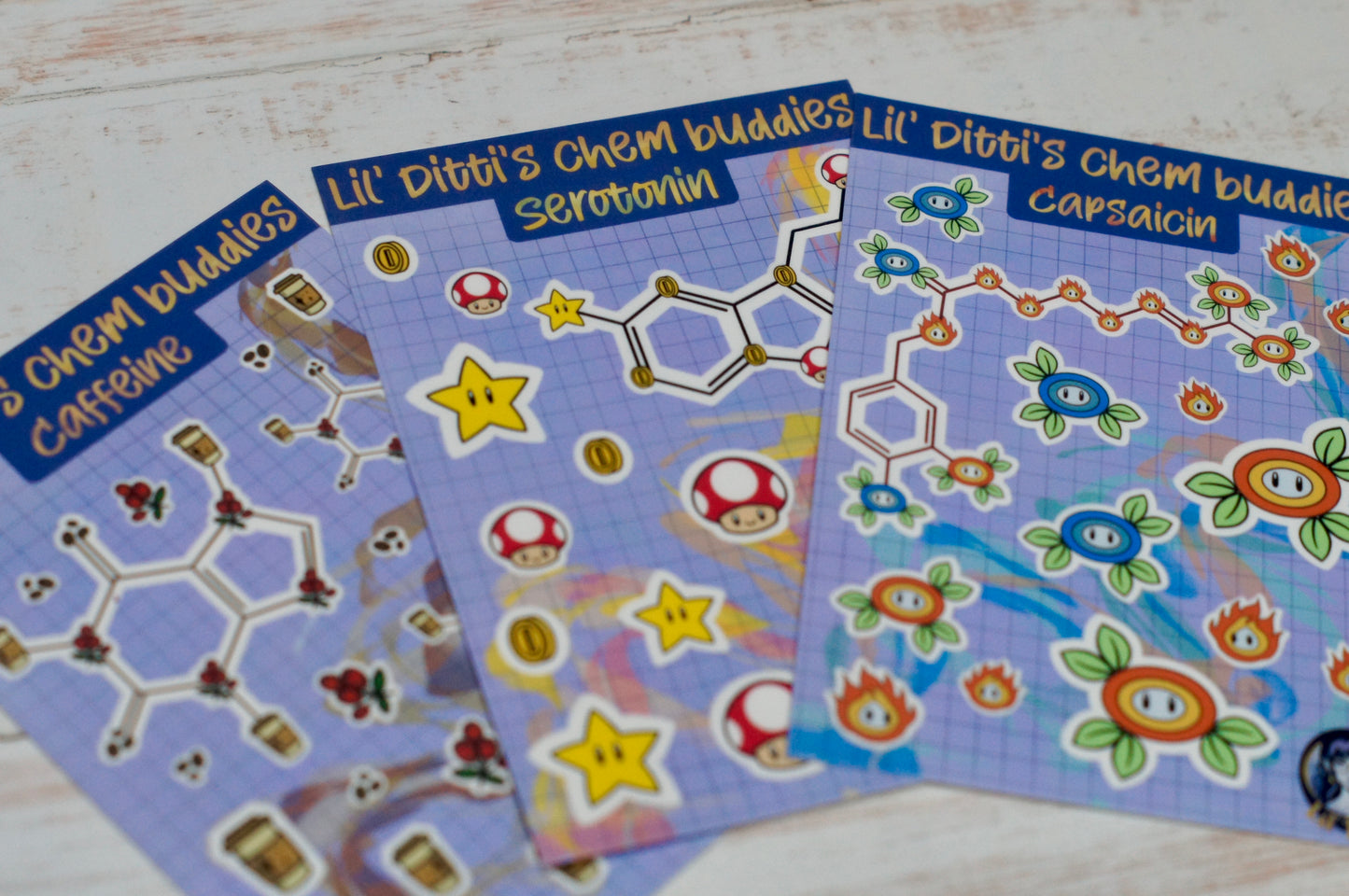 Chem buddy vinyl sticker sheets