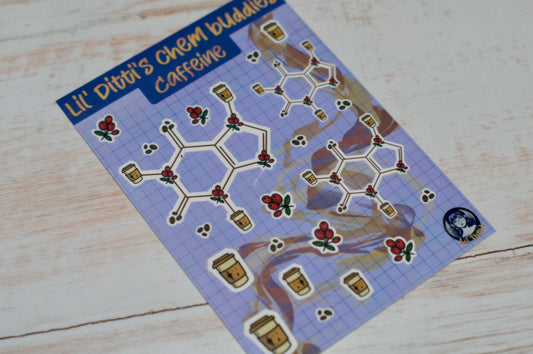 Chem Buddy Sticker Sheet - matte vinyl