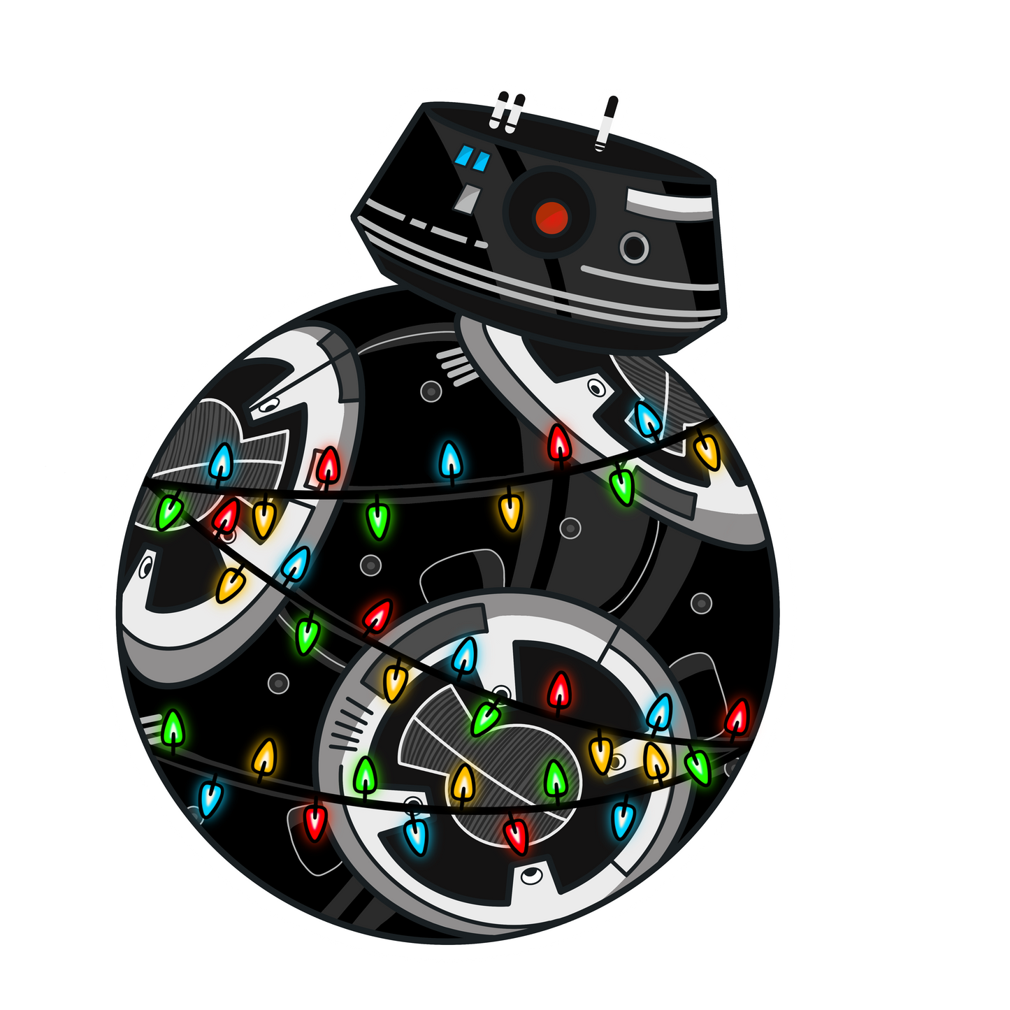 Space Droids Stickers - holographic