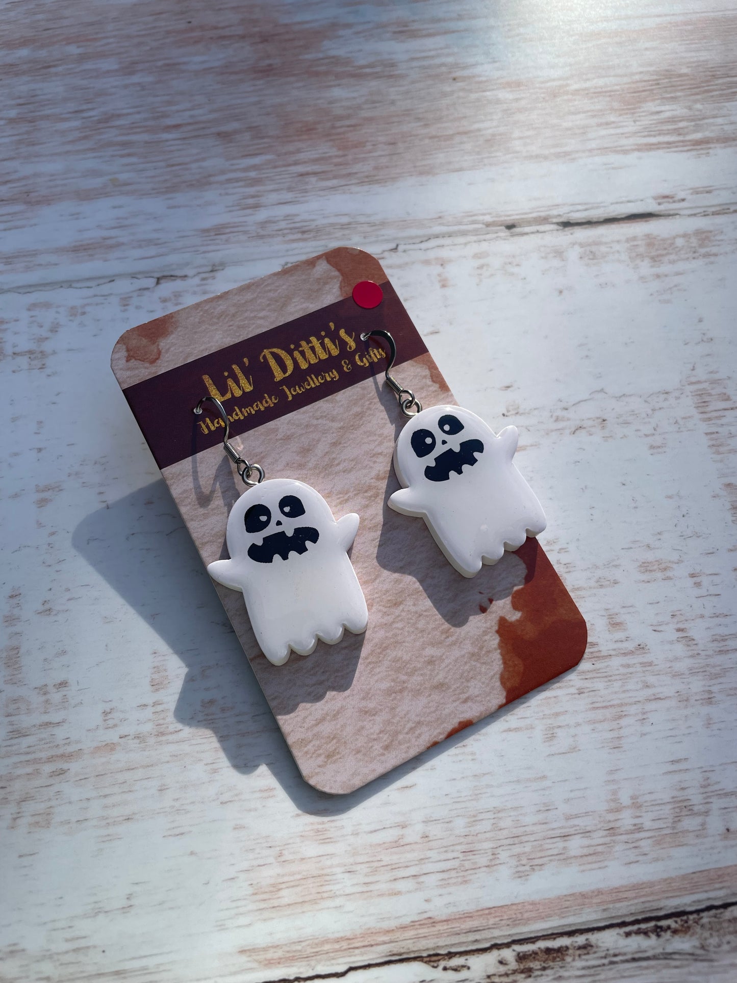 Halloween ghosties earrings - handmade polymer clay