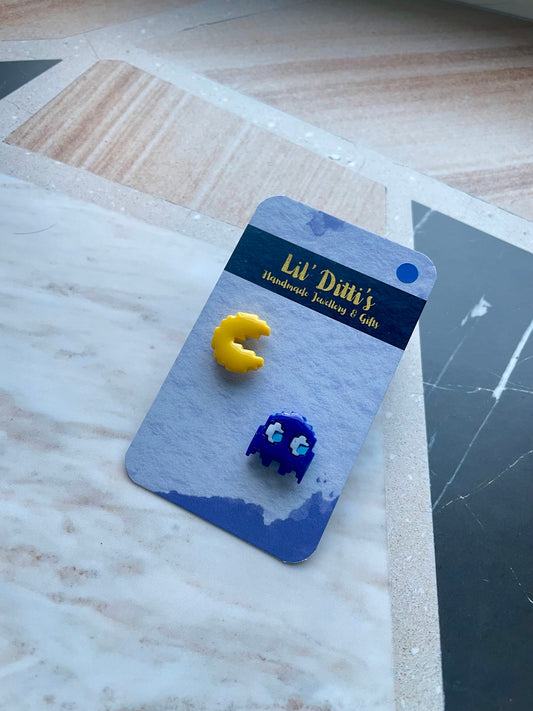 P-man Pins - handmade polymer clay