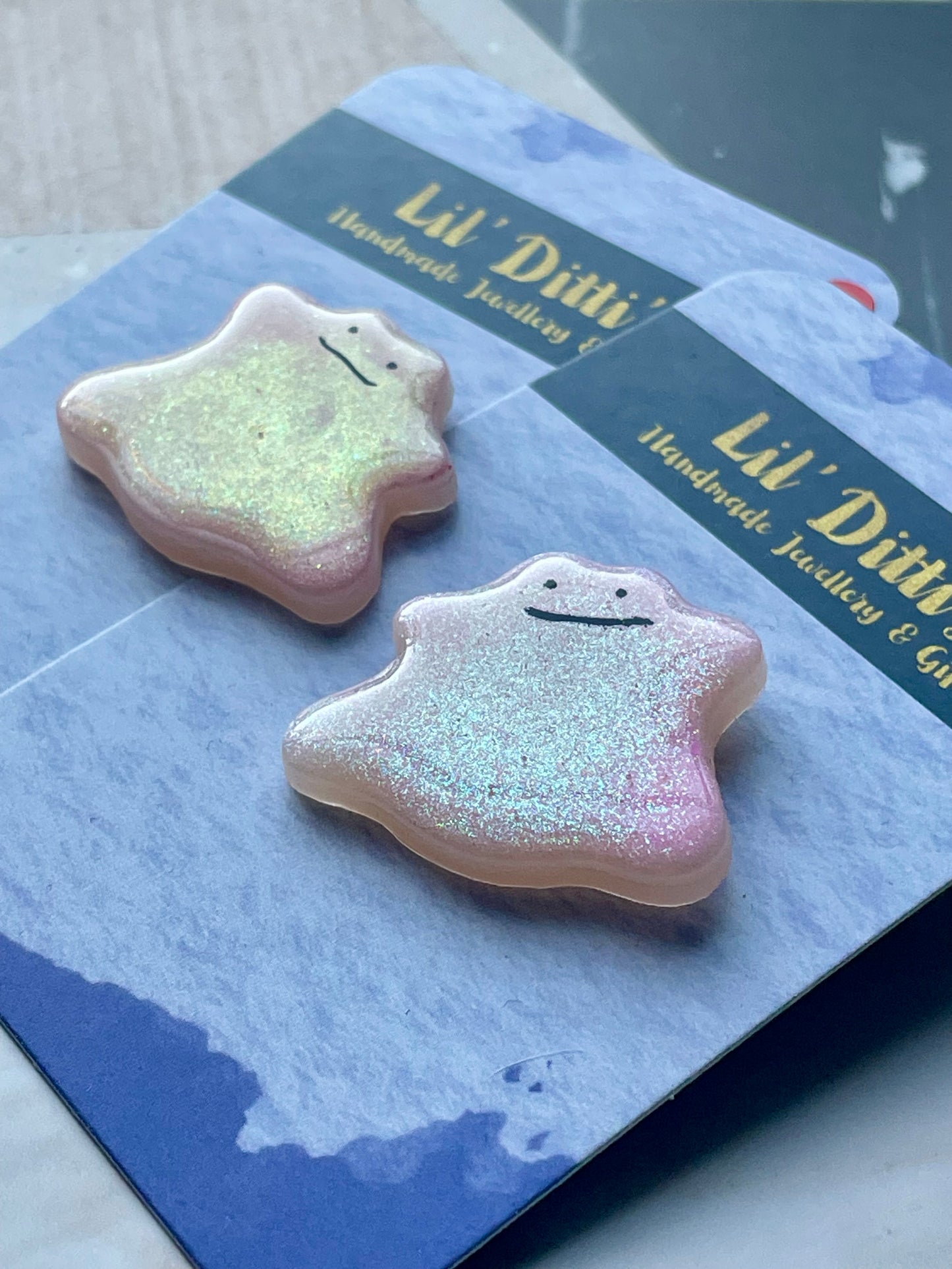 Lil' Ditto Pins - handmade polymer clay