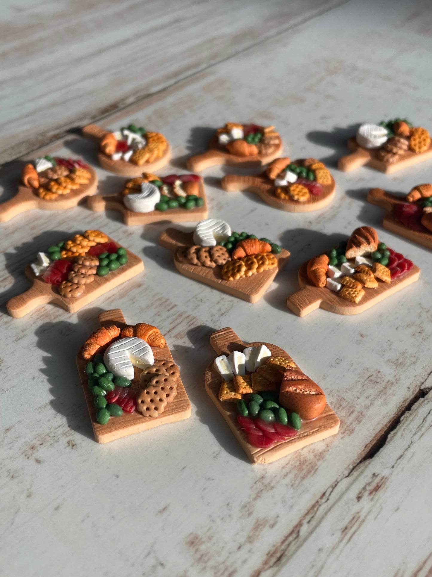Charcuterie Board Earrings - handmade polymer clay