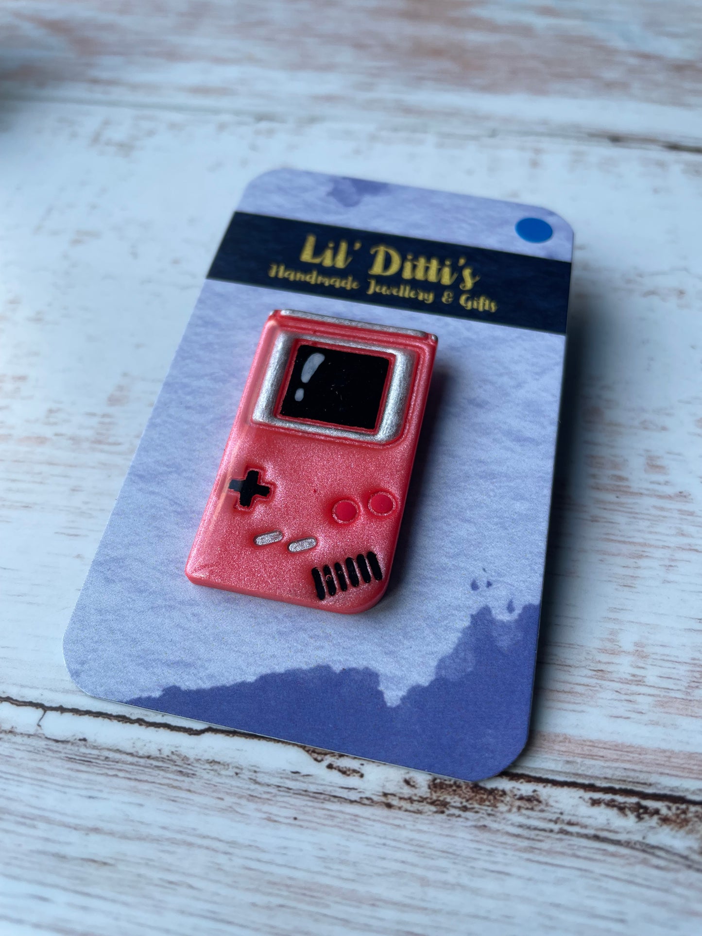 Gameboy Colour Pin - handmade polymer clay