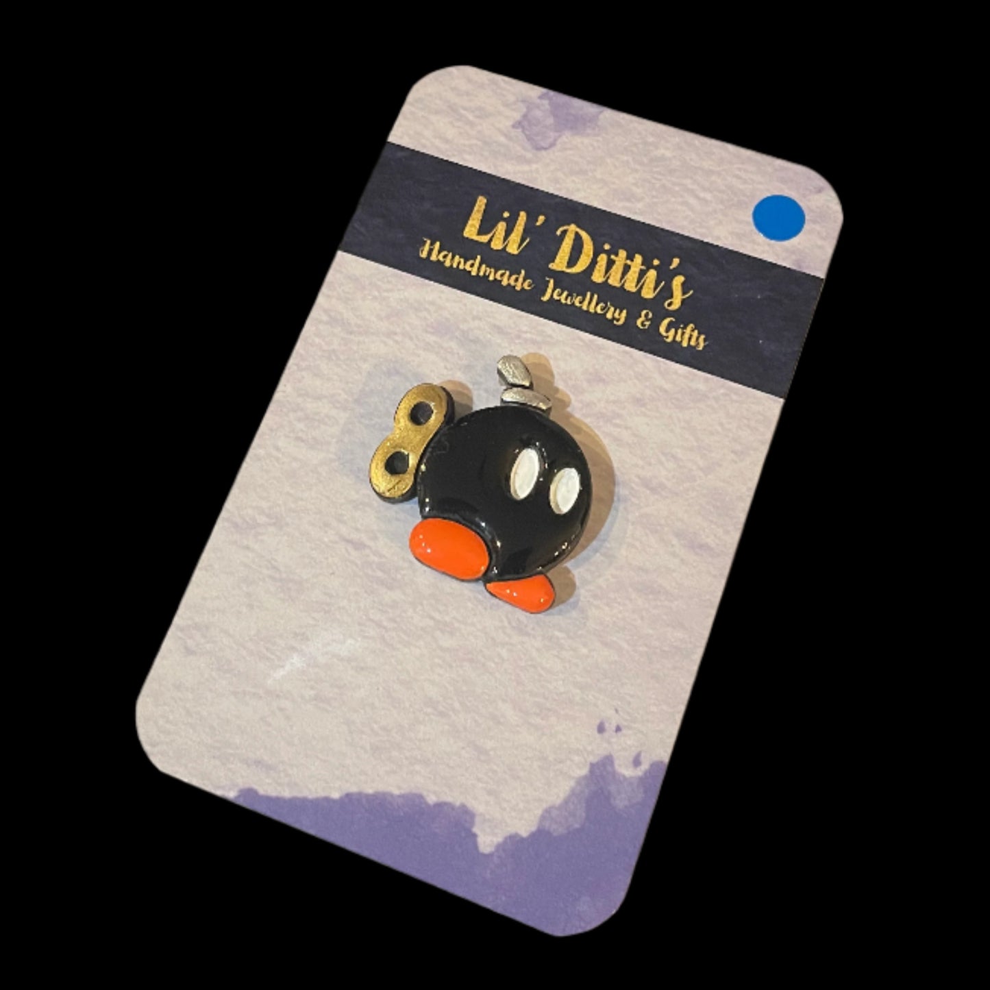 Bob-omb Pins - handmade polymer clay