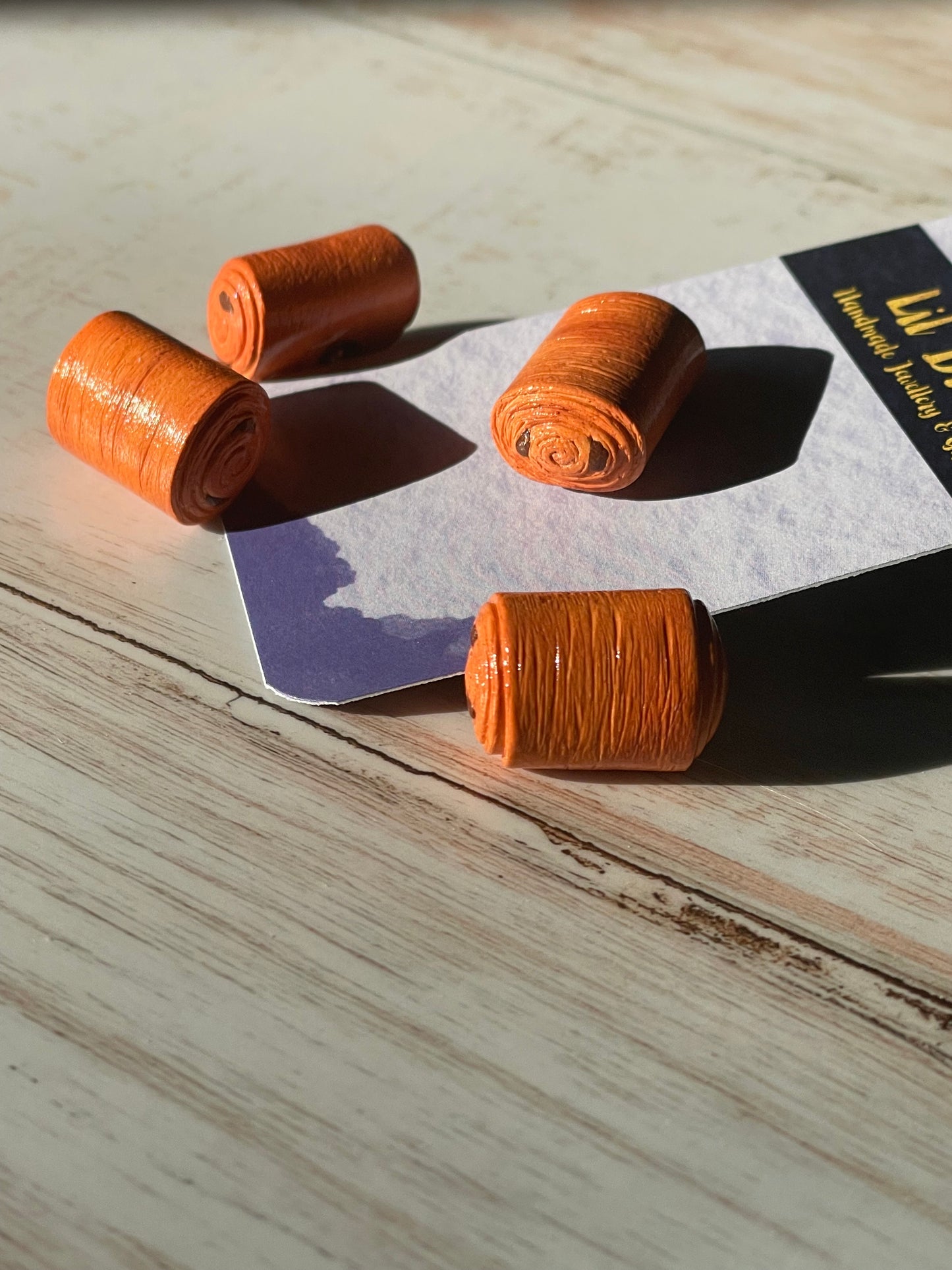 Croissant Pins - handmade polymer clay
