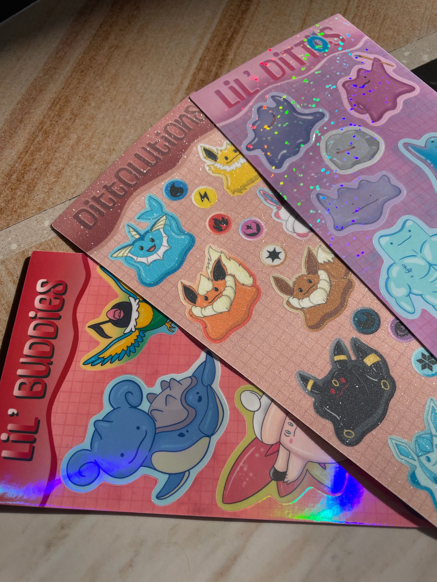 Dittolutions sticker sheet - matte glitter vinyl