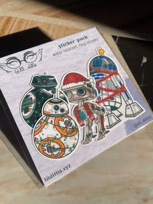 Space Droids Sticker Pack - matte vinyl