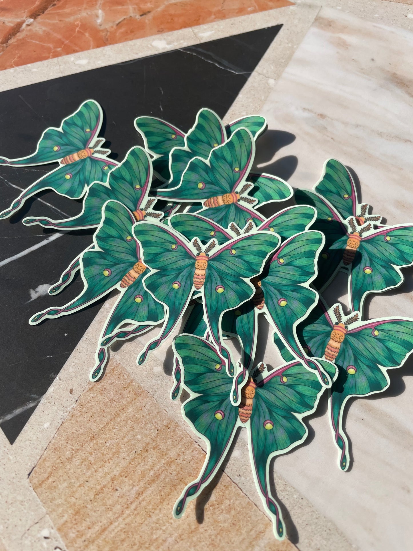 Pride Moth Stickers - holographic & glossy vinyl