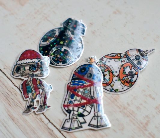 Space Droids Stickers - holographic
