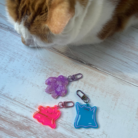 Ditto Keychains - acrylic and epoxy, special effects