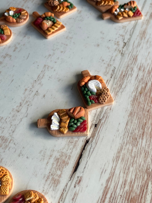 Charcuterie Board Earrings - handmade polymer clay